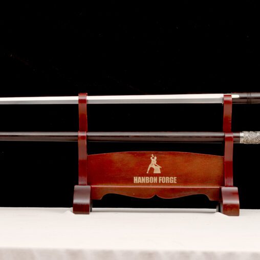 Engraved Hook-Handle Walking Sword Cane