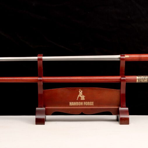 Elegant Red Dragon Cane Sword with Round Pommel