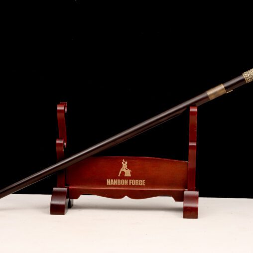 19th Century Chinese Guardian Lion Jian Cane Sword