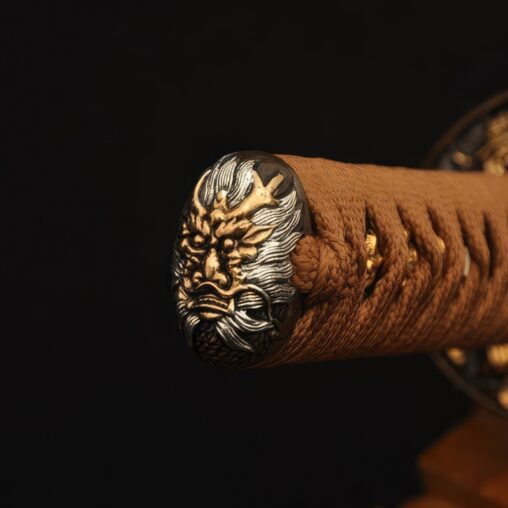 Tanto 1095 Carbon Steel Dagger Clay Tempered Dragon