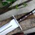 Medieval Dagger Carbon Steel Blade and Metal Crossguard