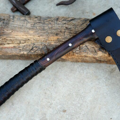 Kama Knife One-Handed Grim Reaper Leather Wrapped Grip