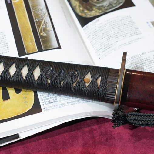 Folded Steel Wakizashi (Naginata Blade Shape)