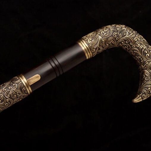 Qing Dynasty Noble Cane Sword with Hook Handle