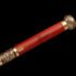 Red Chinese Dragon Cloud Cane Sword with Folded Steel Blade