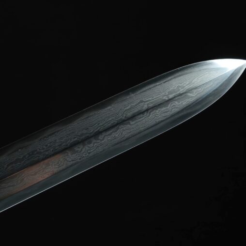 Tang Dynasty Jian Sword Mudan Pattern Steel Clay Tempered Blade