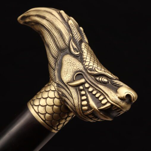 Gold Imperial Flame Dragon Cane Sword