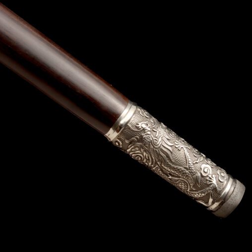 Dragon-Head Jian Cane Sword with Ornate Carvings