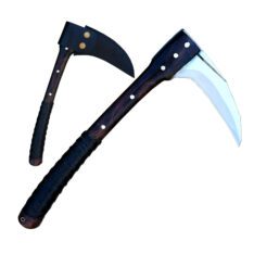 Kama Knife One-Handed Grim Reaper Leather Wrapped Grip