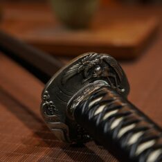 Tamahagane Katana Blade (鹤波拵)