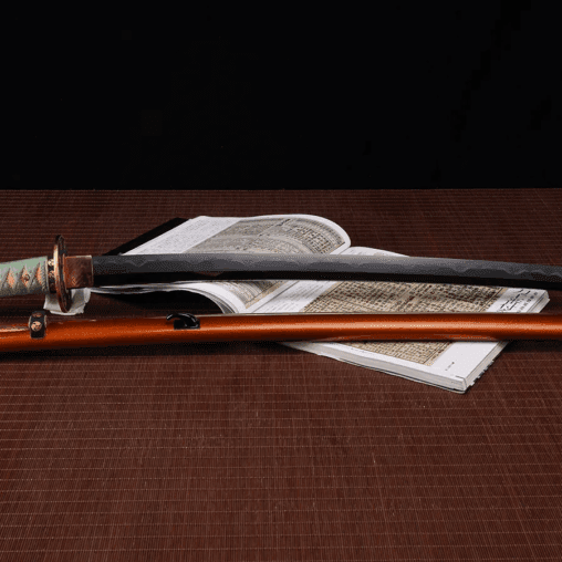 Kinriko Mitsudomoe Koshirae Katana with Kogai