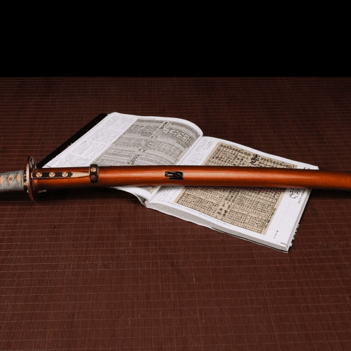 Kinriko Mitsudomoe Koshirae Katana with Kogai