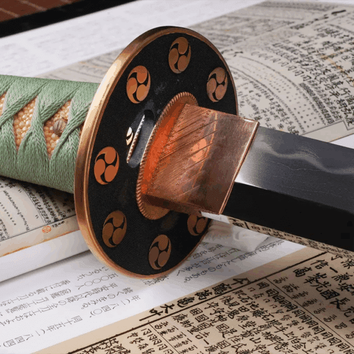 Kinriko Mitsudomoe Koshirae Katana with Kogai